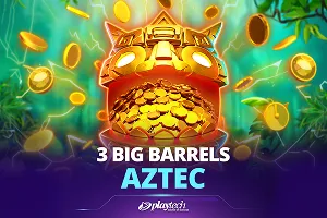 Playtech : 3 Big Barrels Aztec - BETPLAY138